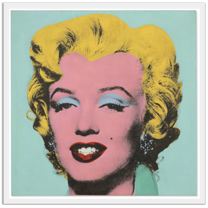 "Shot Sage Blue Marilyn" - шелкография Мэрилин Монро Энди Уорхола ,1964 год
