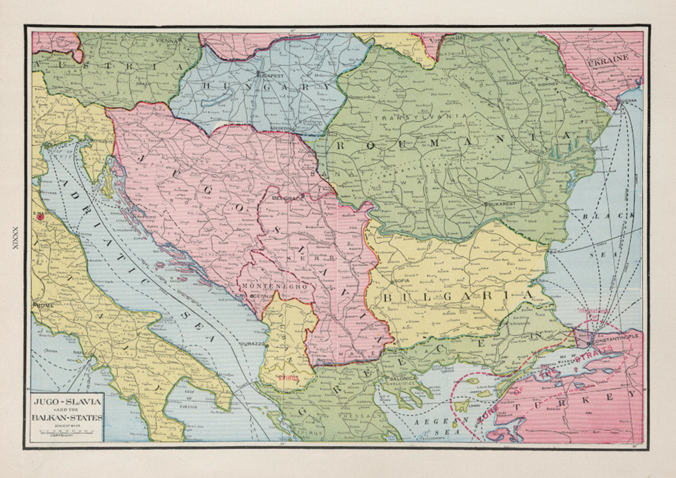 На этой карте очень хорошо видно, насколько Румыния была крупнее южного соседа