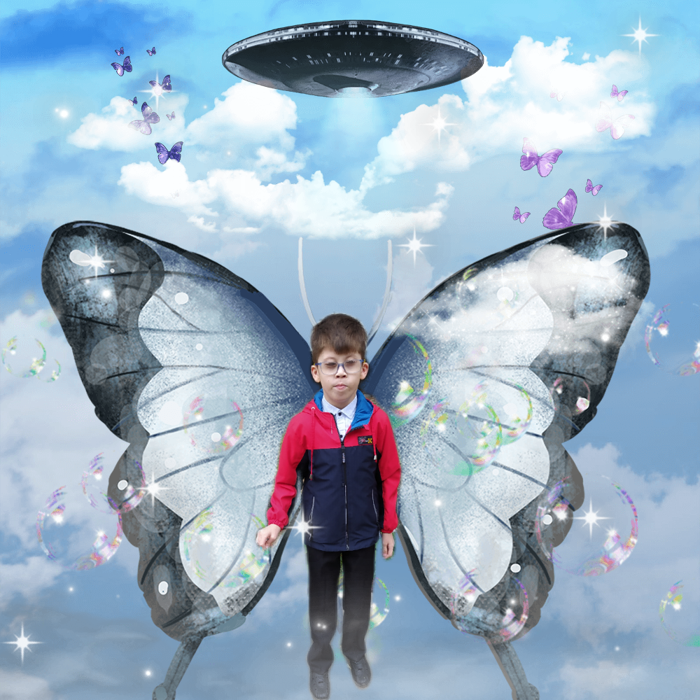 На фотографии сынок автора. 