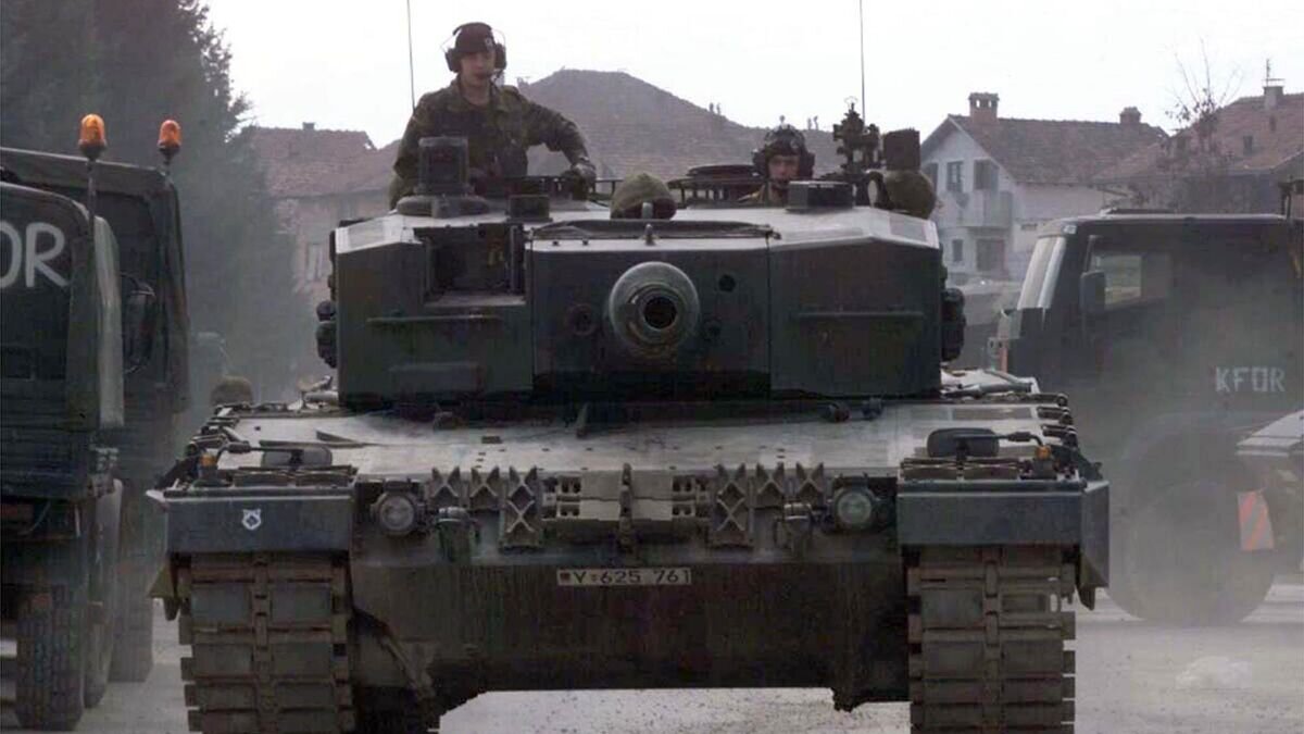    Немецкий танк Leopard 1© AP Photo / Boris Grdanoski