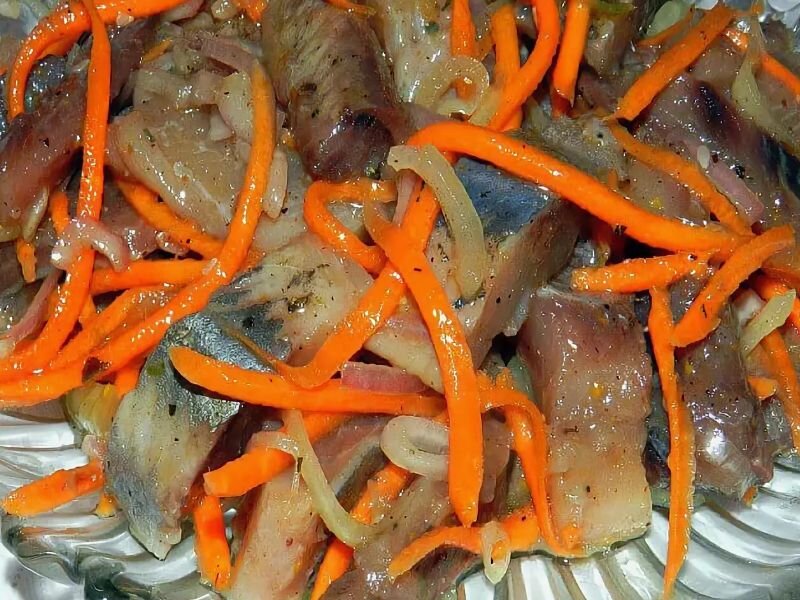 Хе из скумбрии по-корейски рецепт с овощами