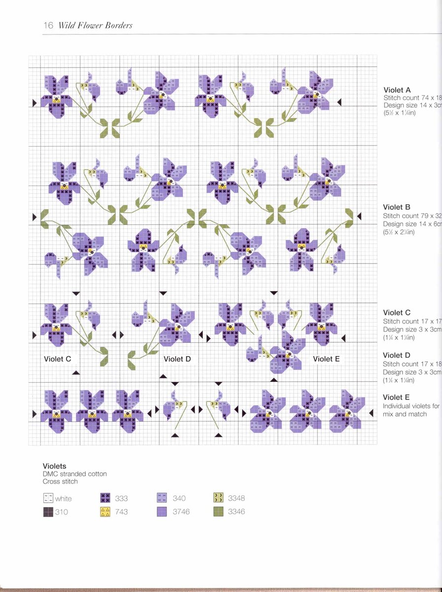Вышивка крестом бордюры схемы цветы