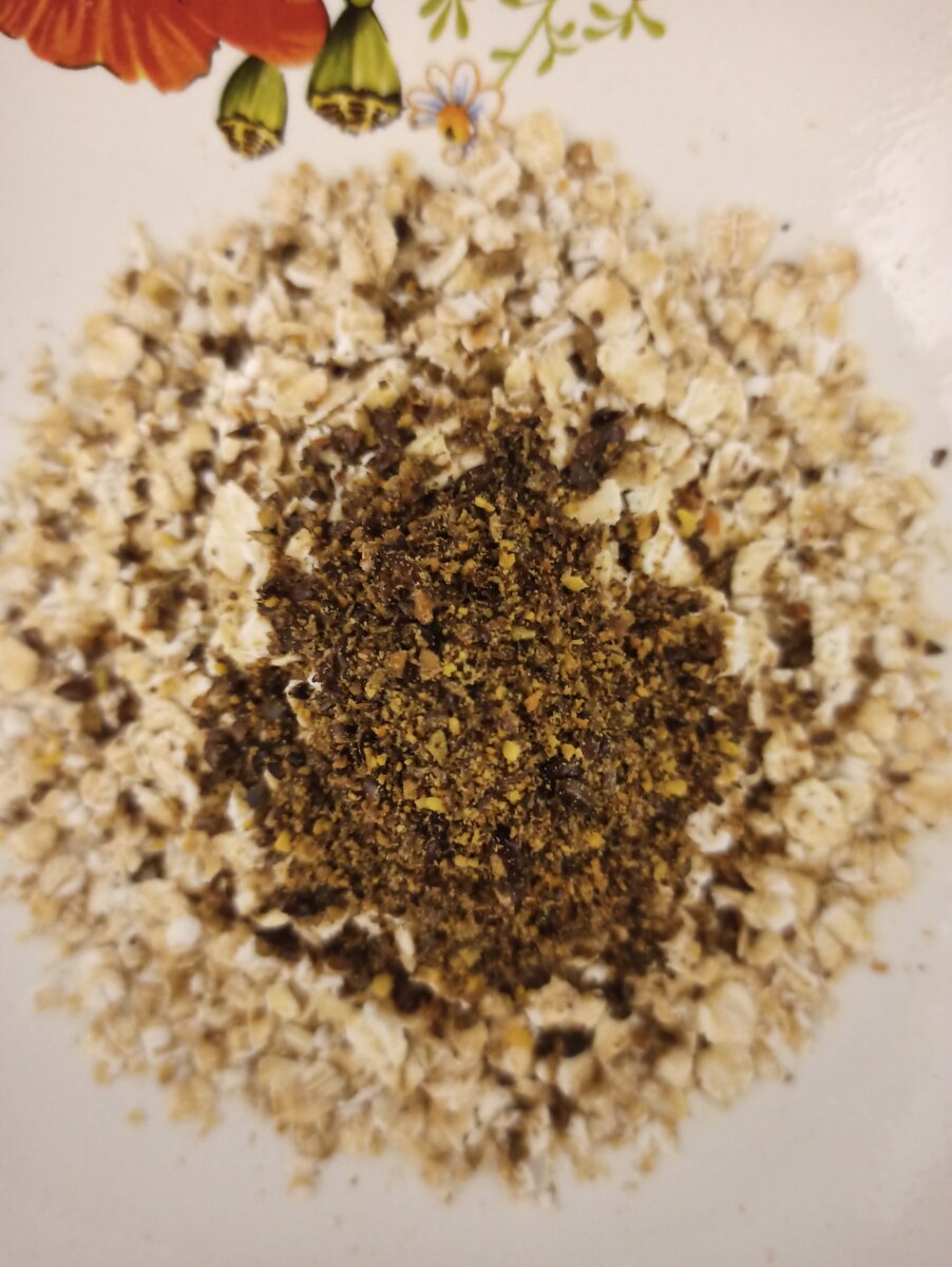 Овсяные хлопья и льняная каша