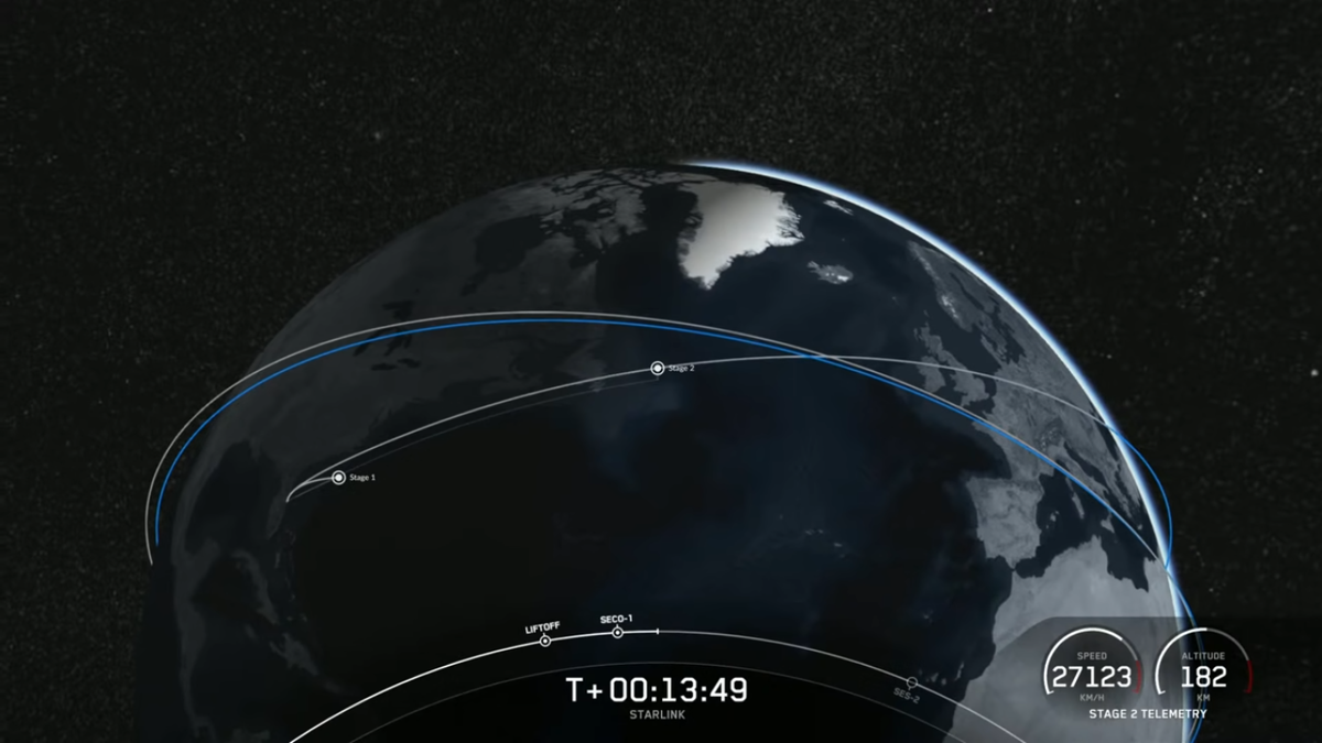 скриншот сделан с канала SpaceX