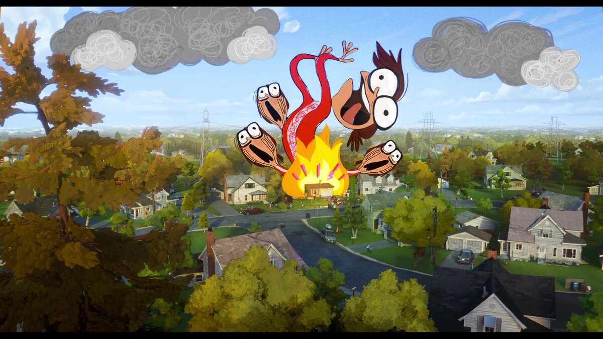 Рисованные вставки периодически появляются в мультфильме