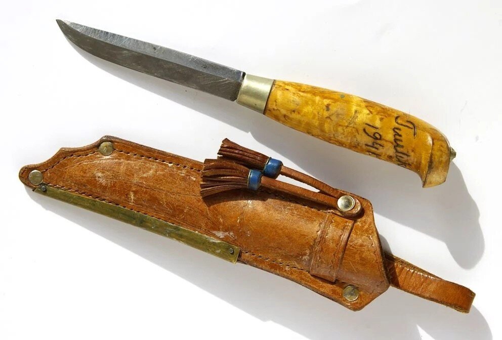 Финский нож пуукко времён Второй мировой войны, изготовленный для армии. Фото Ильи Афанасьева