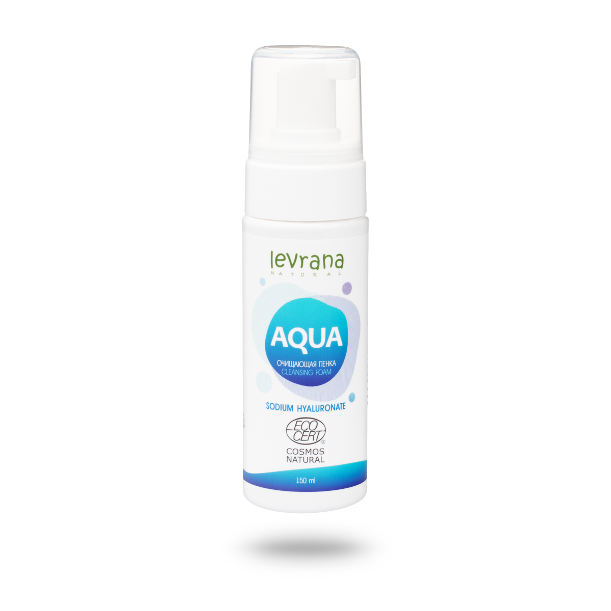 Пенка для умывания, Levrana, AQUA, Гиалуроновая кислота, 150 мл