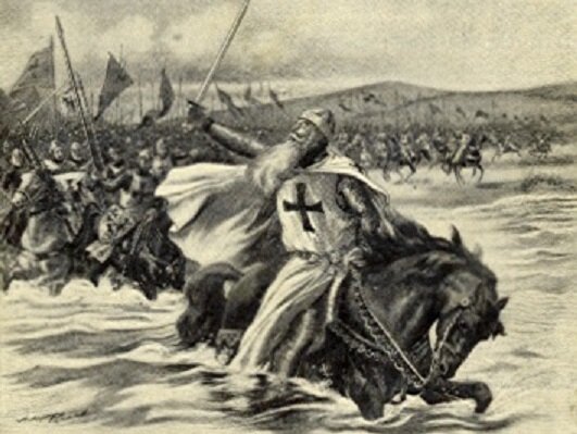 Зарисовка переправы Фридриха Барбароссы.