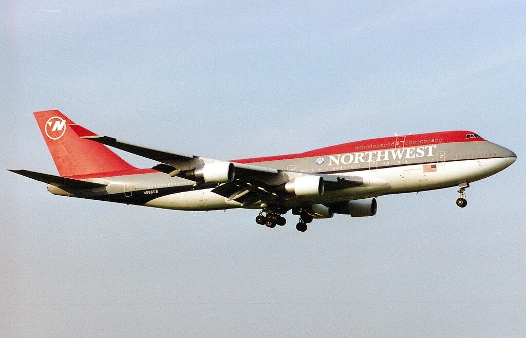 Boeing 747-400 авиакомпании Northwest Airlines 