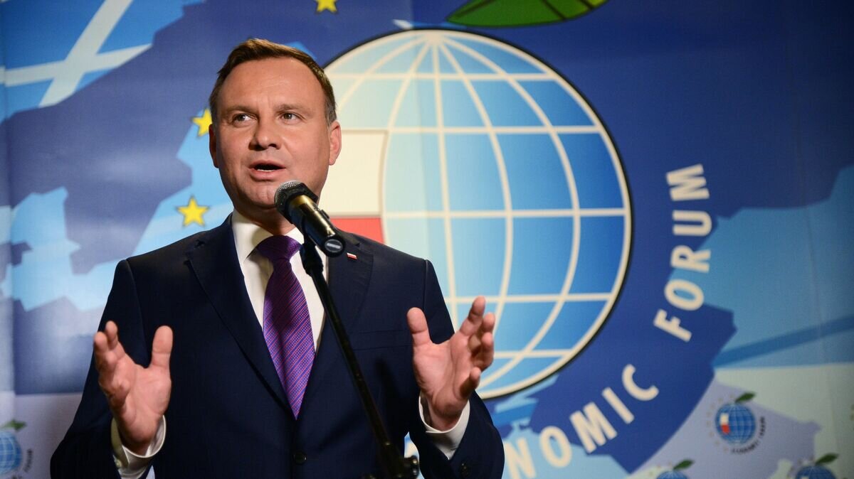   Президент Польши Анджей Дуда выступает на экономическом форуме в Крынице-Здруй. 6 сентября 2017© РИА Новости / Алексей Витвицкий
