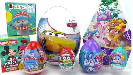 Новогодние сюрпризы и игрушки. Собираем коллекцию фигурок из Kinder surprises