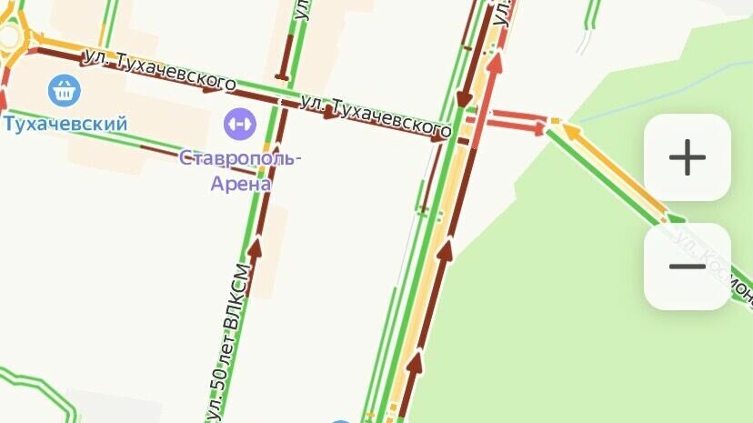     О пробках в краевой столице в начале первой рабочей недели в 2023 году стало известно из сервиса «Яндекс. Карты».