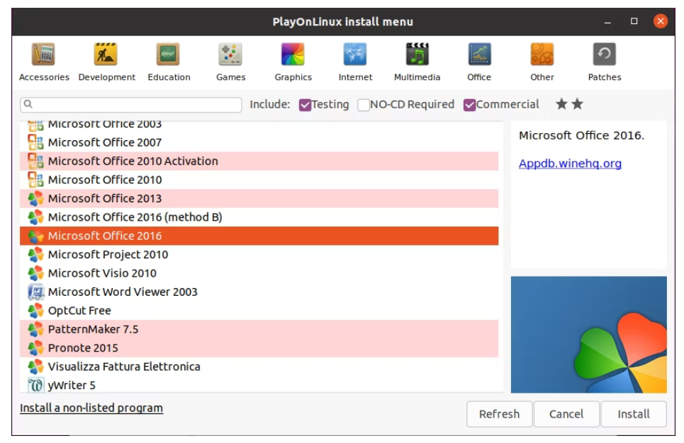 Microsoft installer