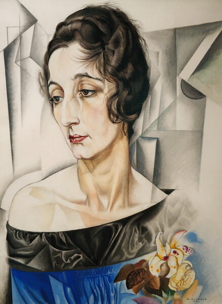  М. М. Соколовская. Акварель, рисунок Ю. П. Анненкова.