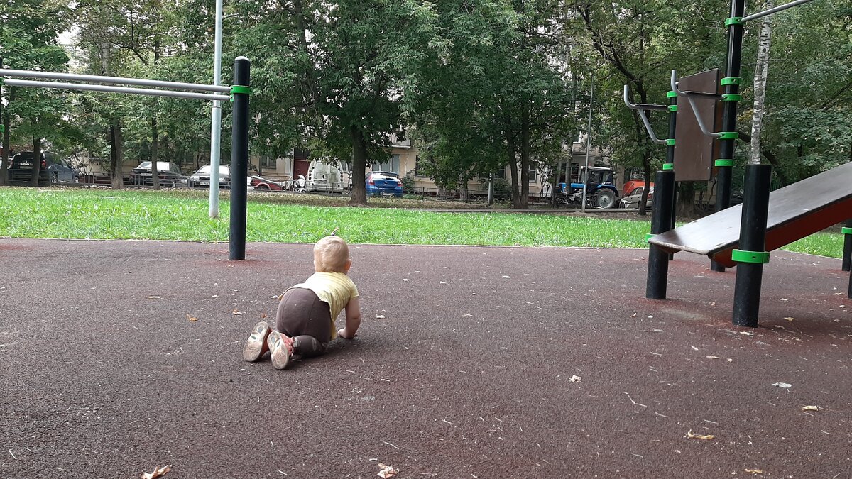 Наглядная инсталляция мультфильма "Синий трактор" 