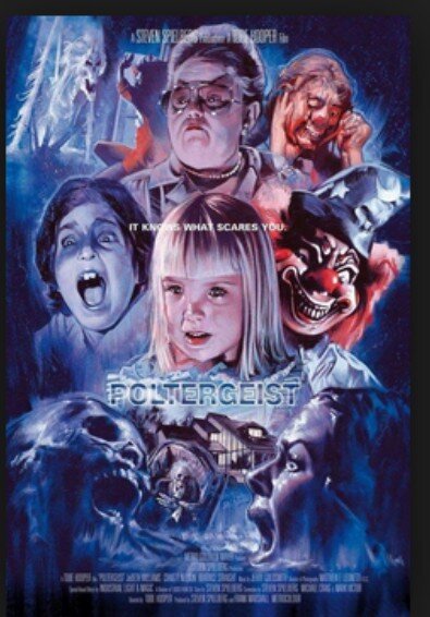 Постер к фильму "Полтергейст"(Poltergeist). Год производства: 1982. Страна: США. Жанр: ужасы, триллер. В главных ролях: Крэйг Т. Нельсон, ДжоБет Уильямс, Беатрис Стрэйт, Доминик Данн, Оливер Робинс, Хезер О’Рурк, Майкл МакМэнус, Вирджиния Кайсер, Мартин Казелла, Ричард Лосон.