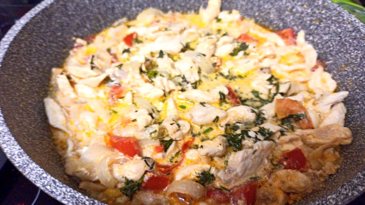 Фото автора. Готовое блюдо. Куриное филе в сметане