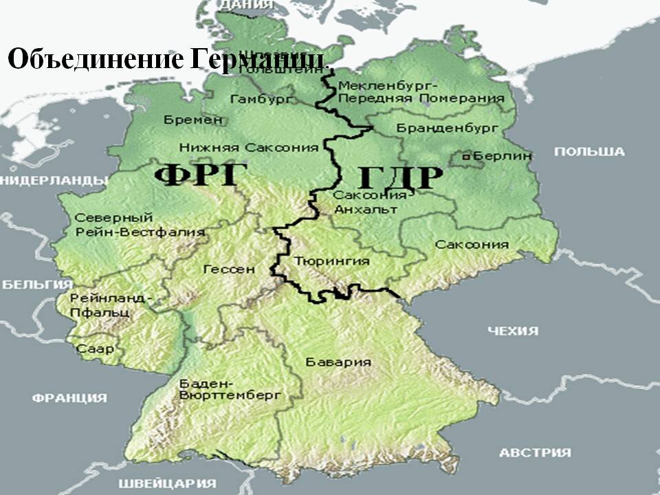 Западная и Восточная Германия в ФРГ