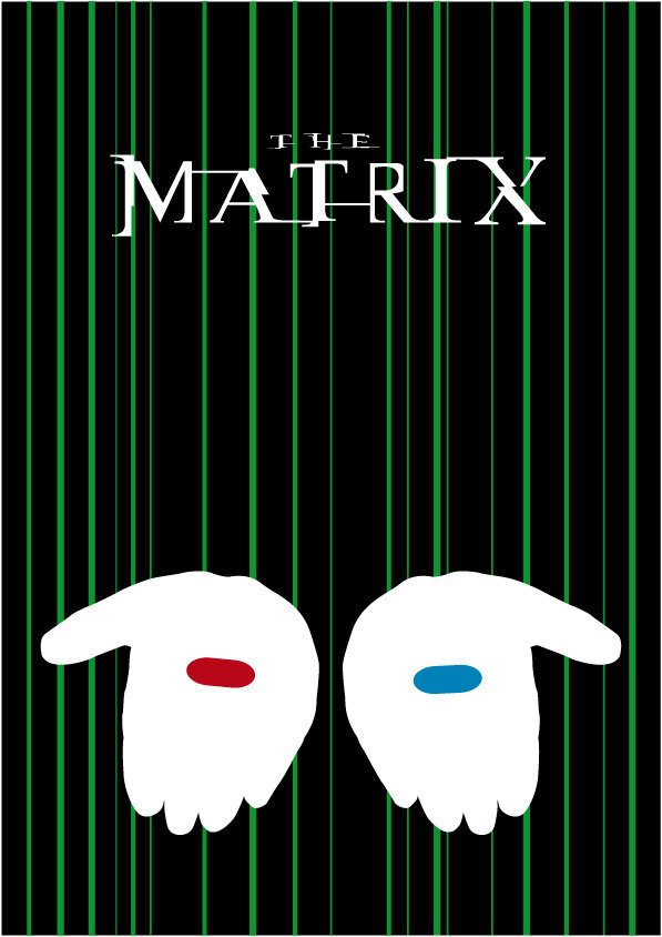 Афиша к фильму "Матрица" источник: BEHANCE, автор: Andoni Santiago