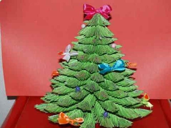 Елка из гофрированной бумаги своими руками | Paper tree craft, Paper christmas tree, Crepe paper