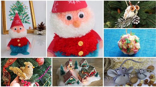 7 идей Новогодних поделок и подарков своими руками. Новогодний декор / DIY Christmas decor