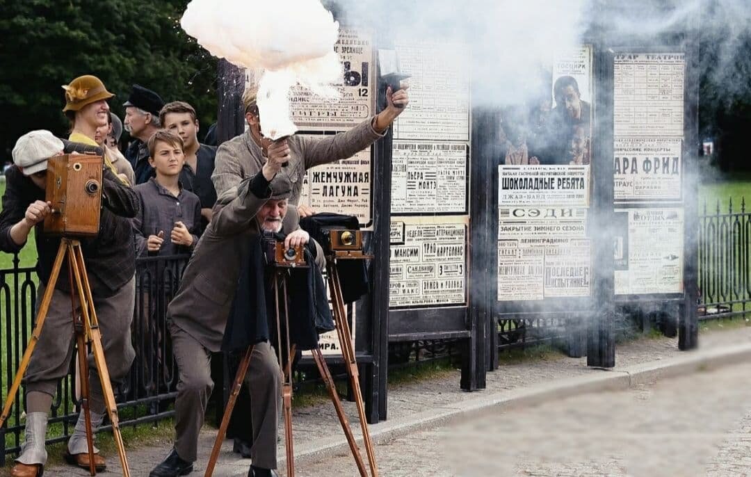 Кадр со съёмок сериала "Подкидыш"