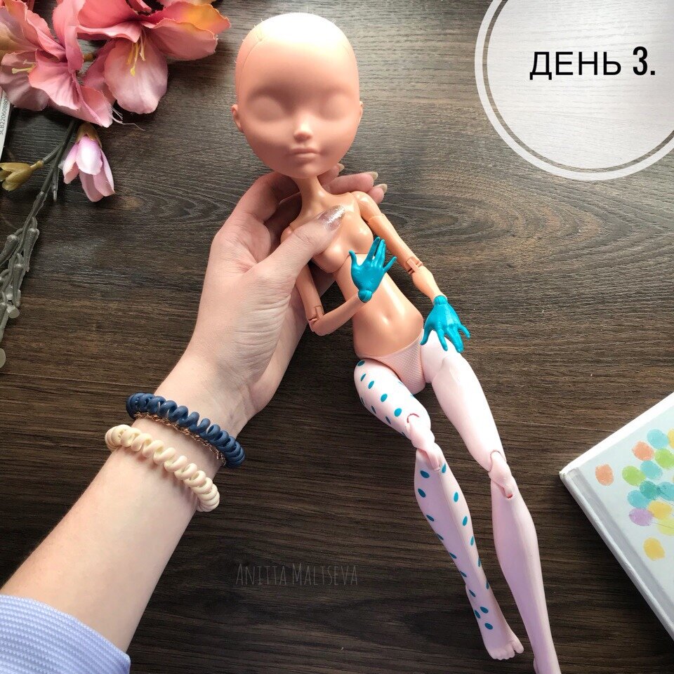 Подготавливаем куклу к преображению 