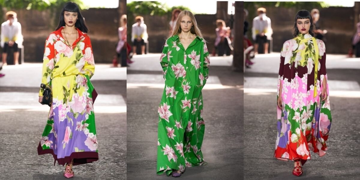 Летящие платья с цветочным принтом