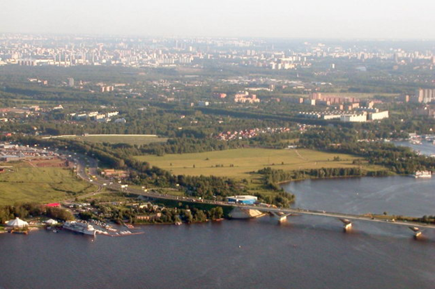 Вид на окрестности Клязьминского водохранилища