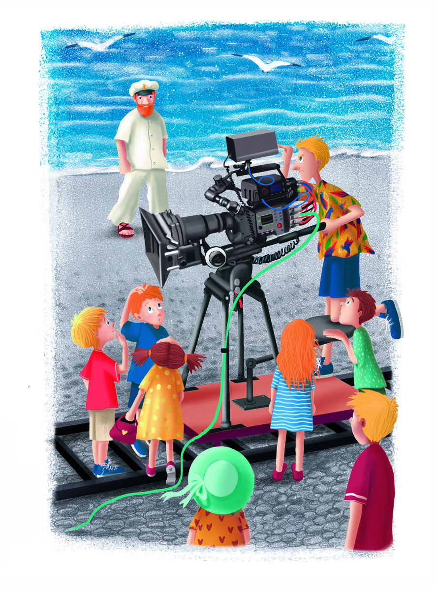 Иллюстрация Елены Кураш к готовящейся к изданию книге "Петькино кино"