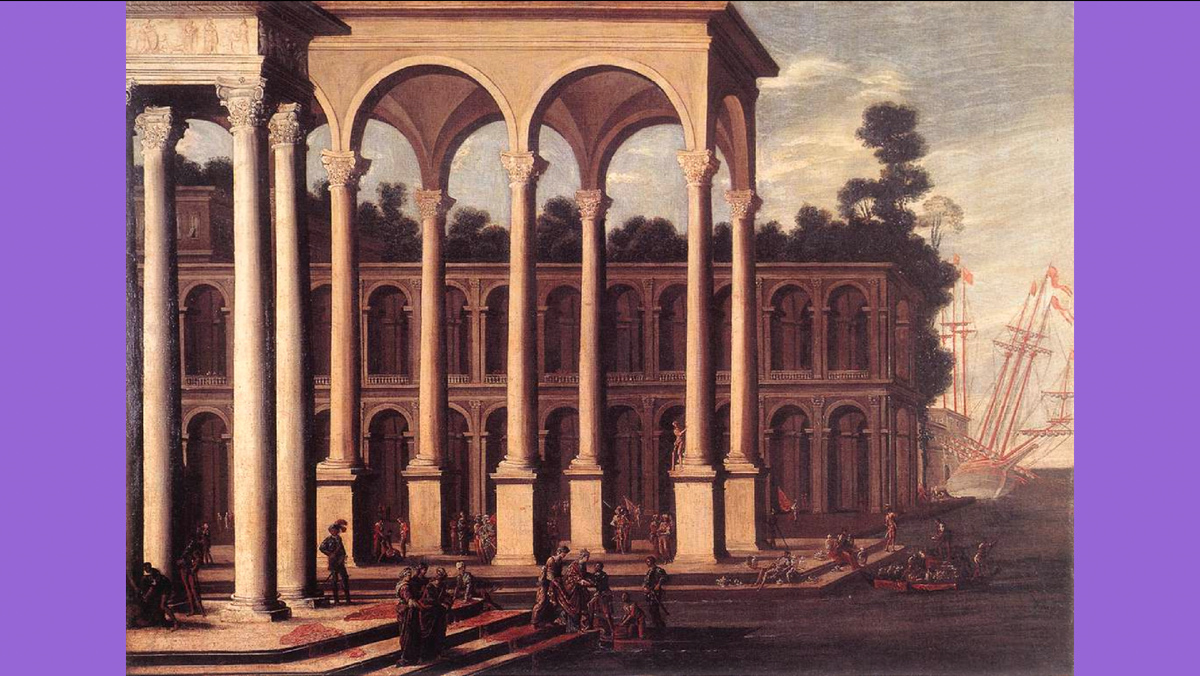 Агостино Тасси. Королева садится в лодку. Ок. 1615. Частное с