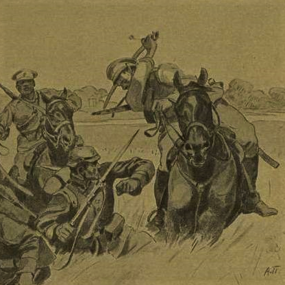 Фрагмент рисунка времен Первой мировой войны.