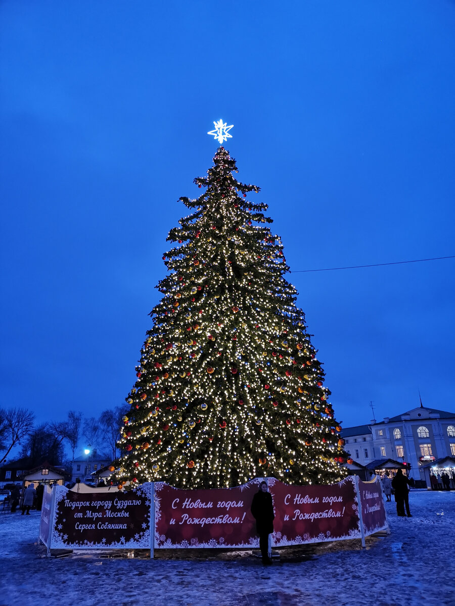 Елка на главной площади города Суздаль
