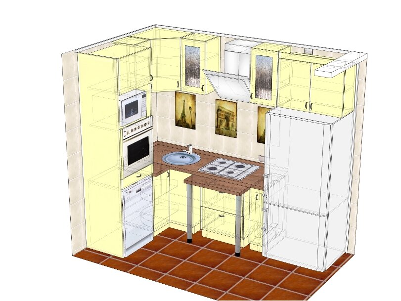  
Еще десяток лет назад кухонный интерьер у всех был идентичным. Готовую кухню покупали в мебельных магазинах, а затем ее приспосабливали к комнатным габаритам. Благодаря тому, что мебельная промышленность не стоит на месте, сегодня существует понятие встроенной кухни.