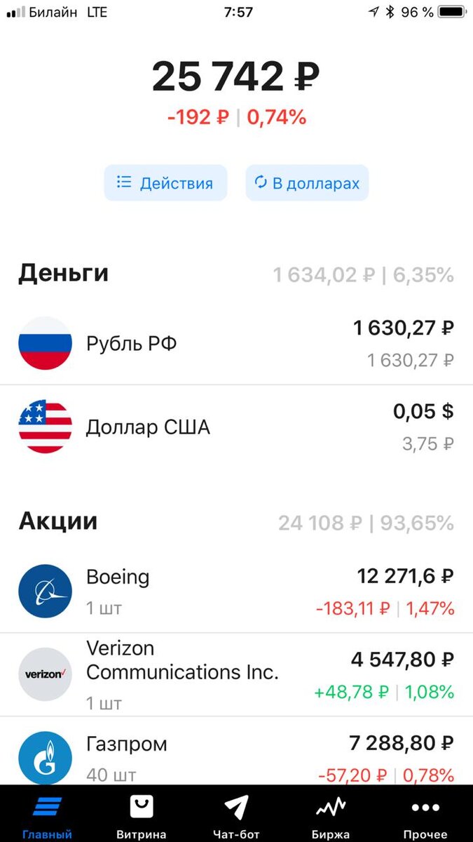 Портфель на 16.09.2020