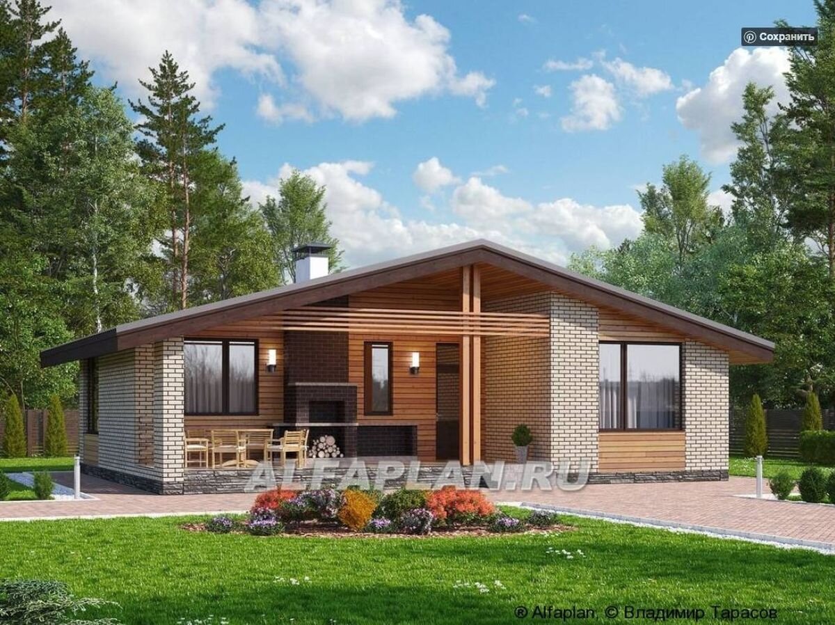 Дома с односкатной крышей одноэтажные