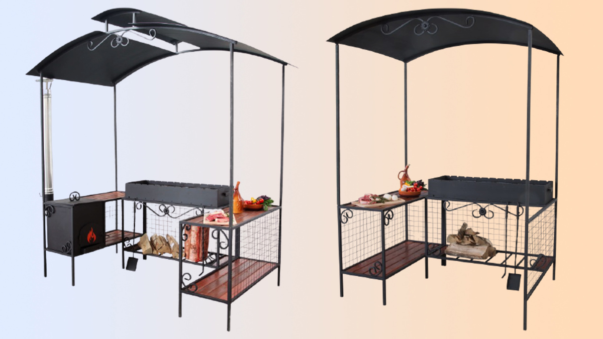 Варианты наших мангалов с крышей