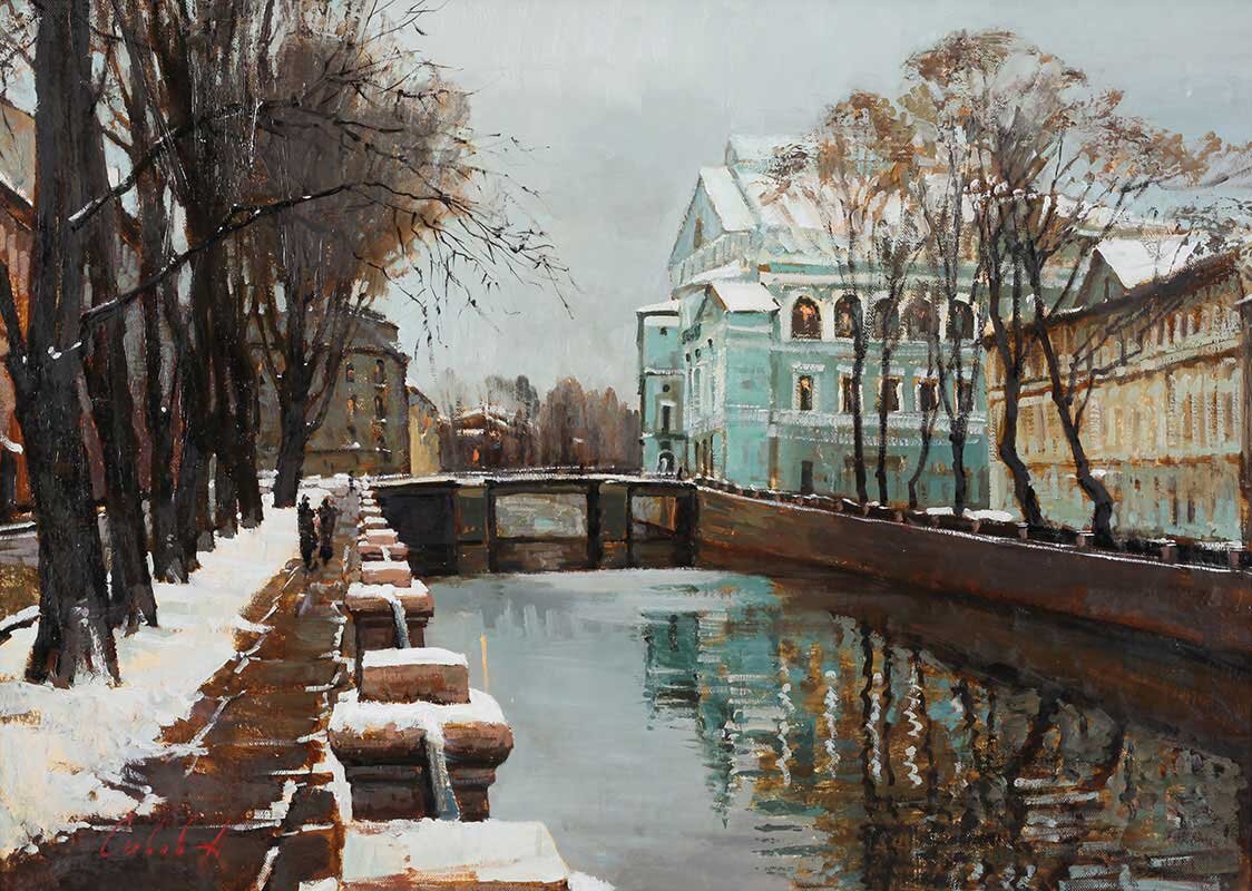 Сивов Андрей. Март. Вечер. xолст, масло, 50х70