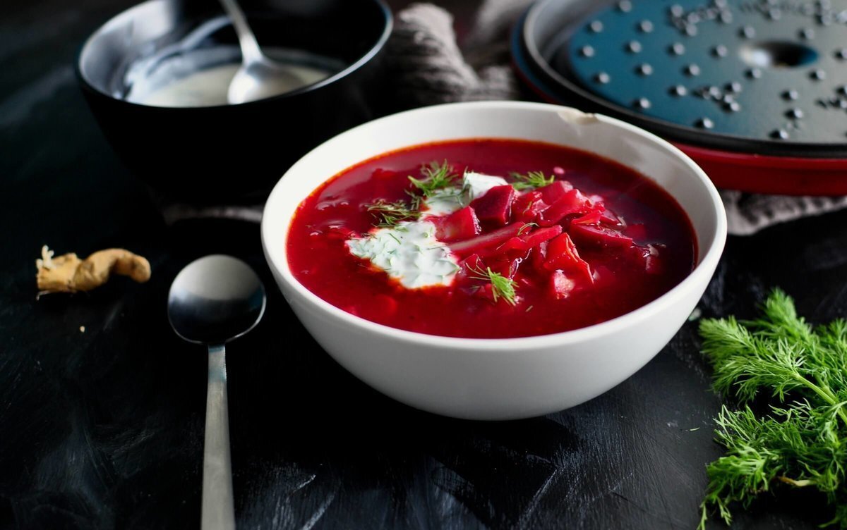 Борщ с капустой и свеклой