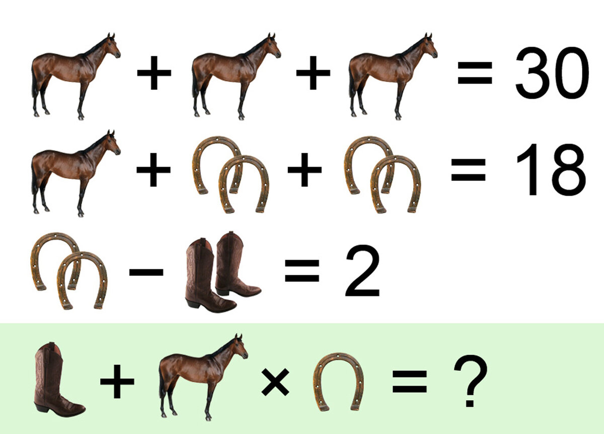 Уравнение в картинках на внимательность