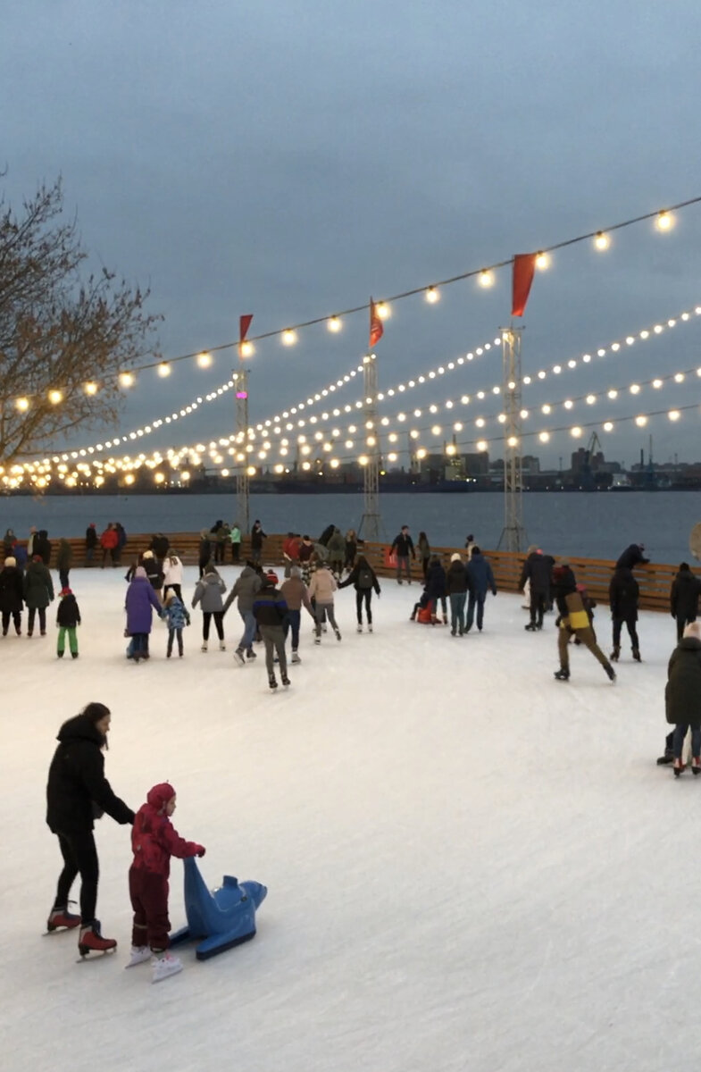 Вид на каток со смотровой площадки