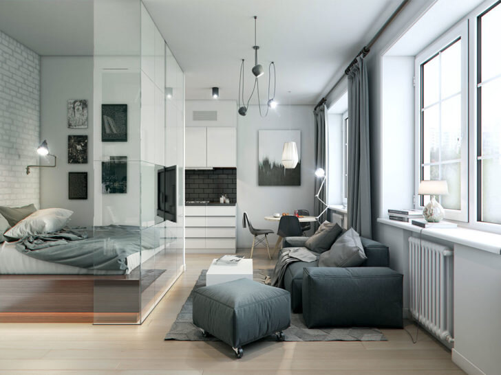 Дизайн интерьера двухуровневой квартиры в ЖК Май