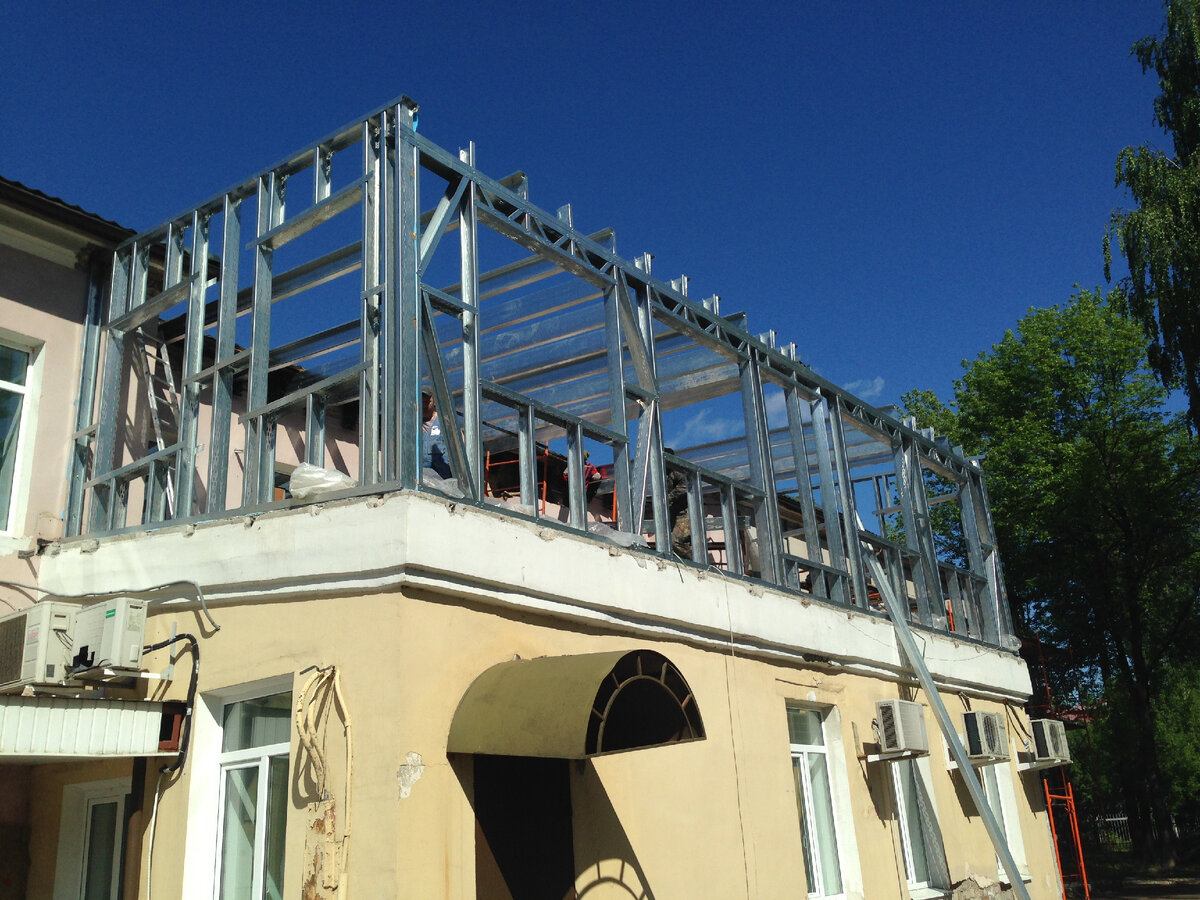 Установлен каркас здания из ЛСТК 