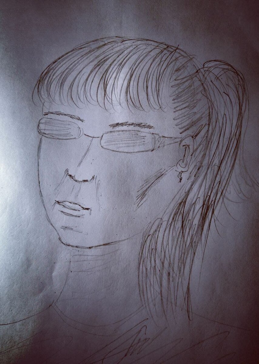 Варенька. Рисунок карандашом. Набросок.