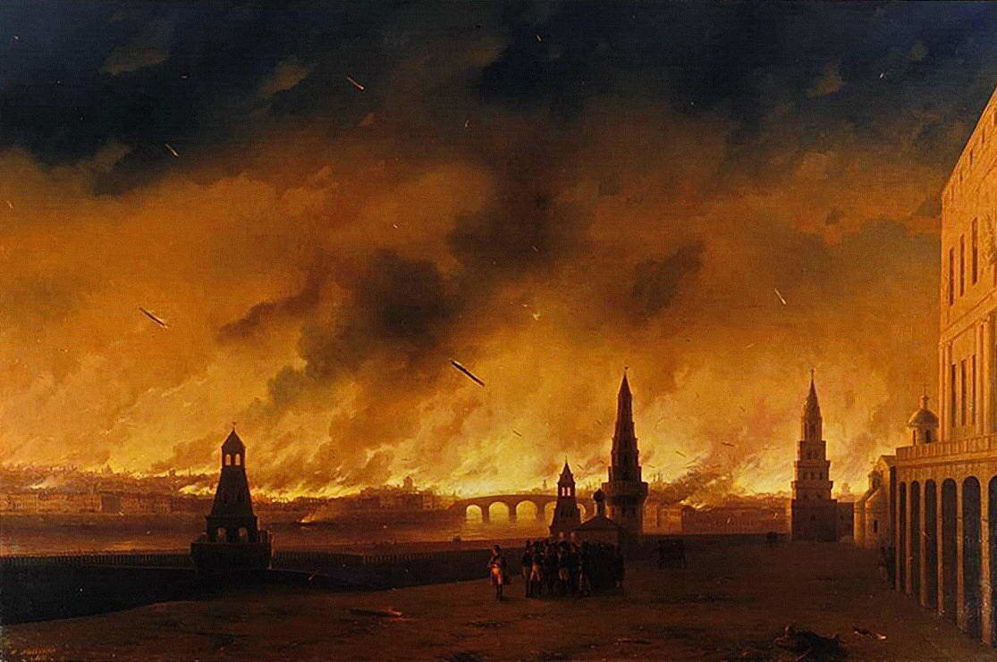 Иван Константинович Айвазовский «Пожар Москвы в 1812 года», 1851 год
