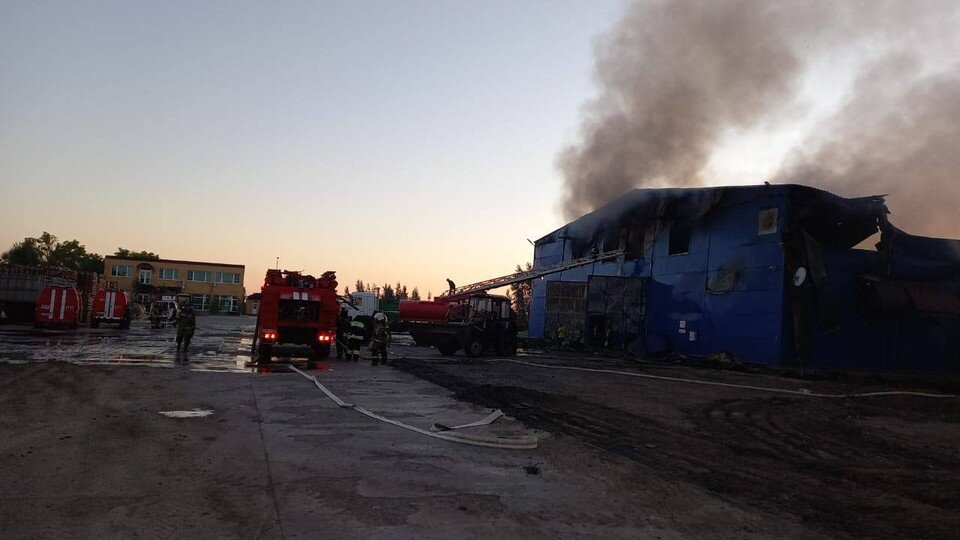     Крупный пожар в Ростовской области произошел в ночь на 19 июля в районе села Пешково. Фото: ГУ МЧС России по РО.