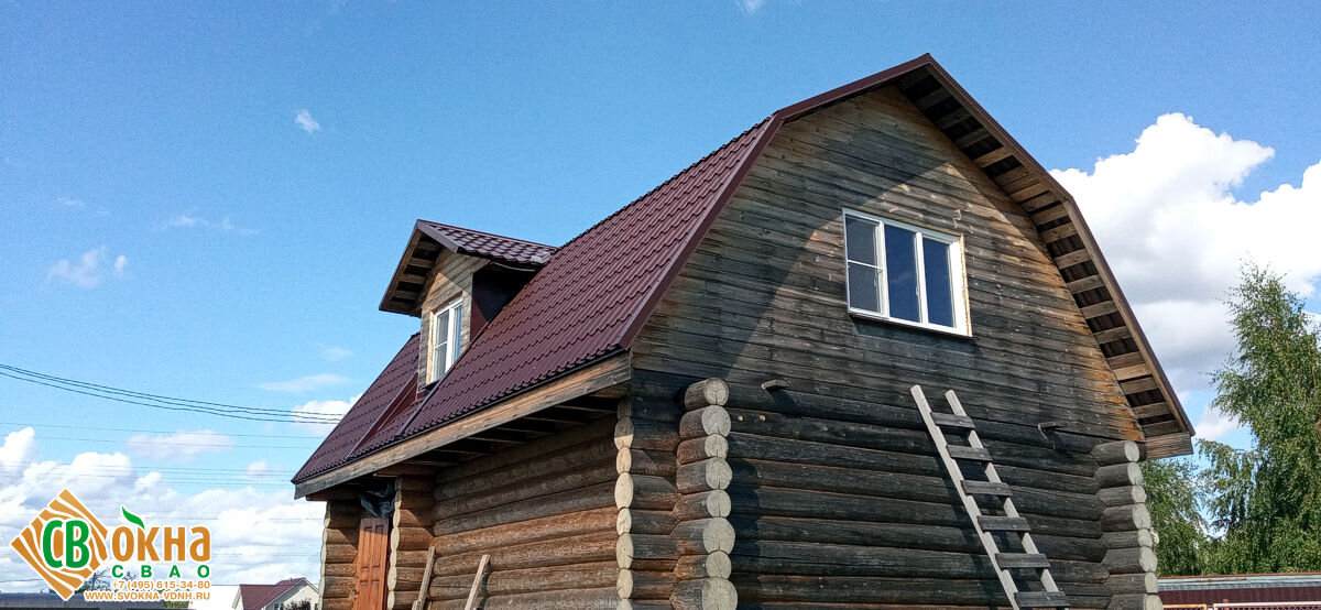 Деревянные окна ОСВ в загородном доме