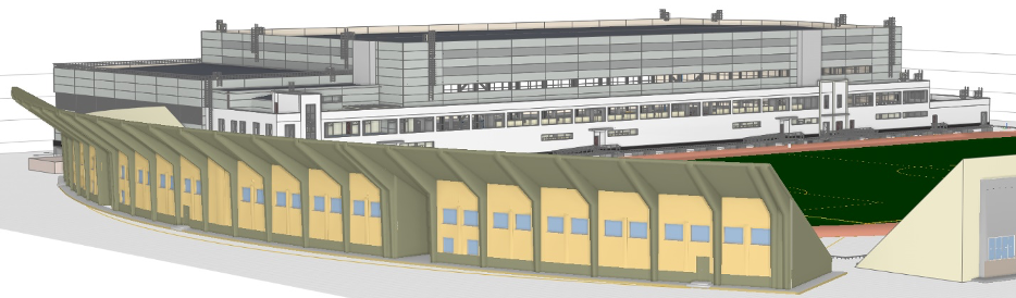 Рисунок 2 – Импортированные в систему Renga трибуны стадиона «Локомотив» 
