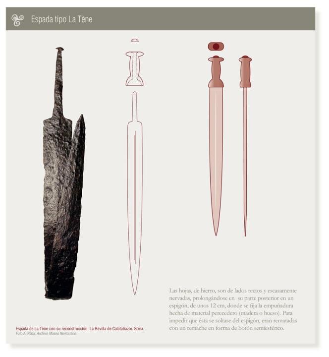 Реконструкция кельтиберского меча. Не правда ли, что древнеримский гладиус чудовищно напоминает его?