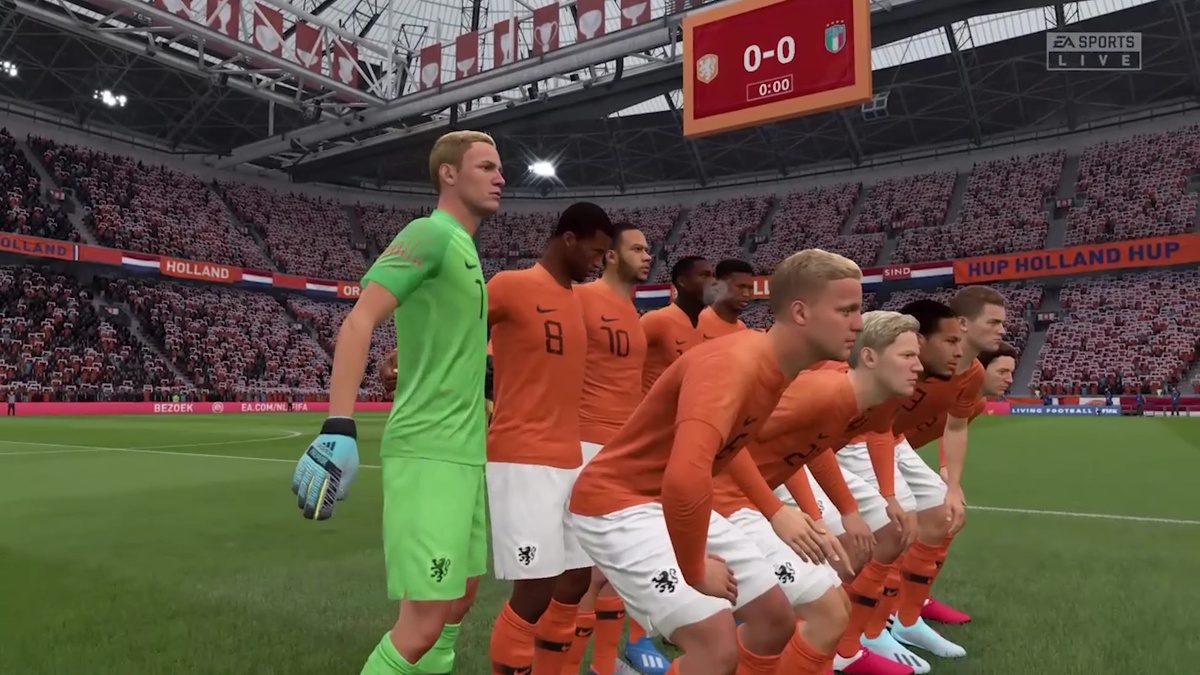 FIFA 20. Cостав сборной Нидерландов перед матчем с Италией 07.09.20.